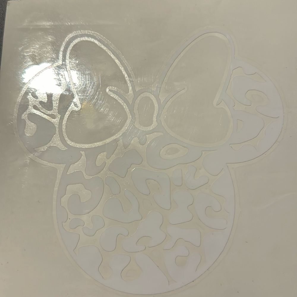 White Minnie cheetah print